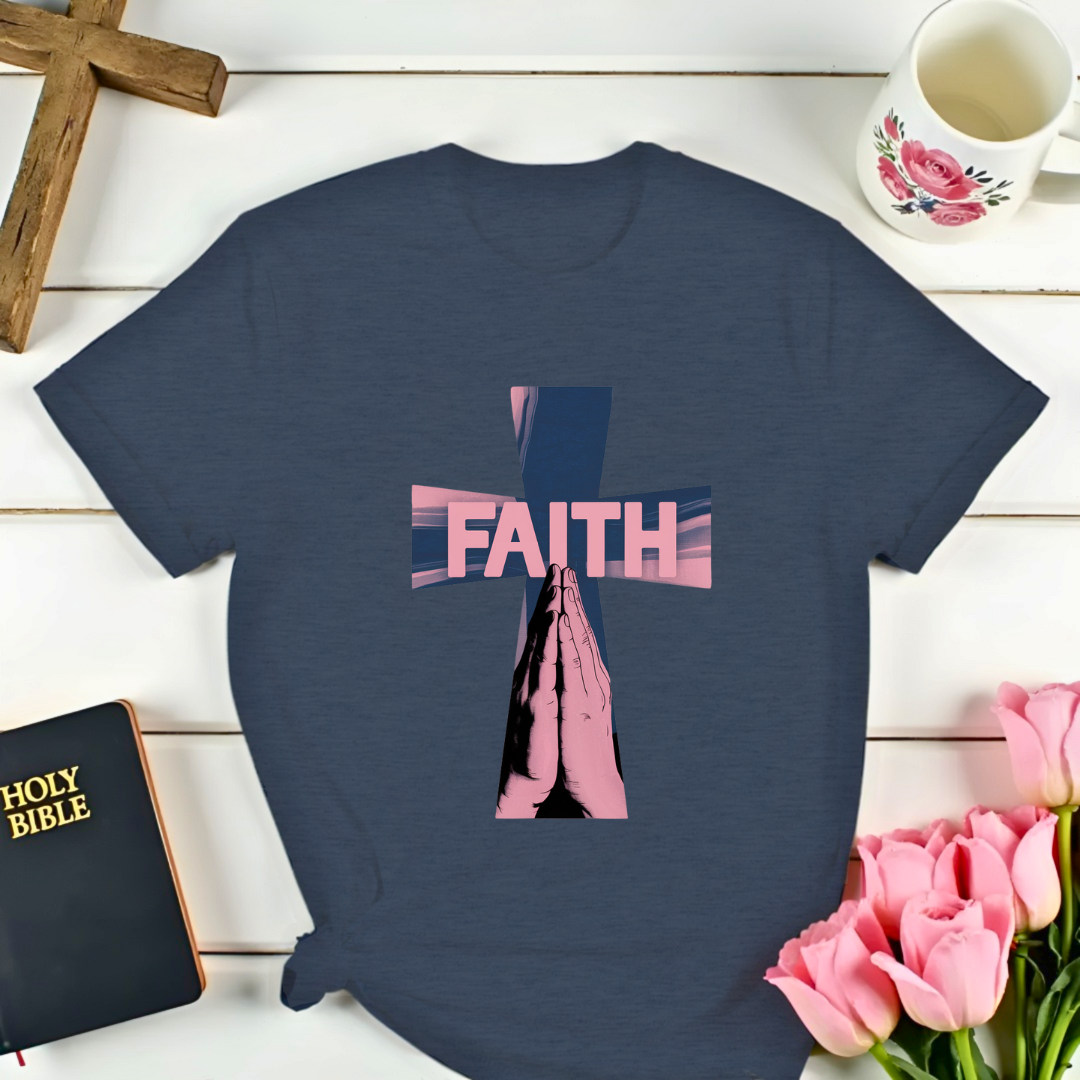 Faith Praying Hands Cross T-shirt