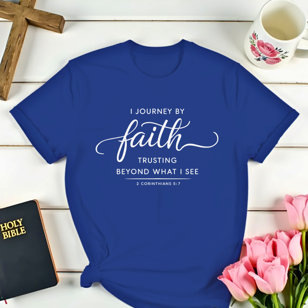 2 Corinthians 5:7 Faith T-shirt