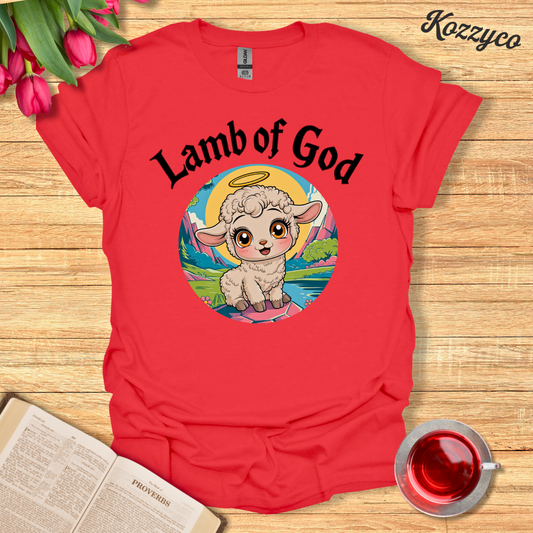 Cute Lamb Of God T-Shirt -Halo  Kozzyco