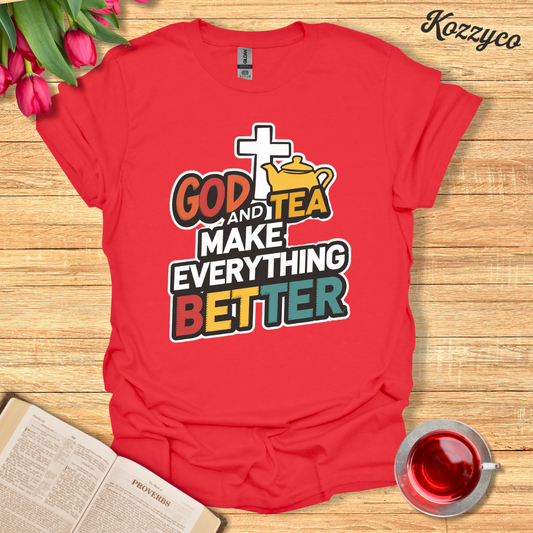 God and Tea T-Shirt  Kozzyco