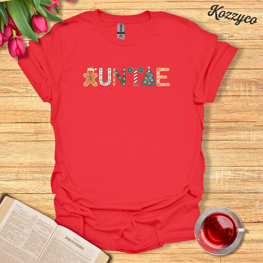 Gingerbread Auntie Christmas T-Shirt  Kozzyco