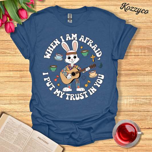 Psalm 56: Guitar Bunny T-Shirt  Kozzyco