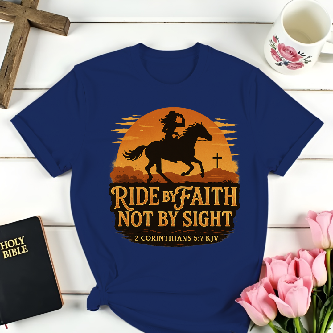 Cowgirl: Ride By FaithT-Shirt