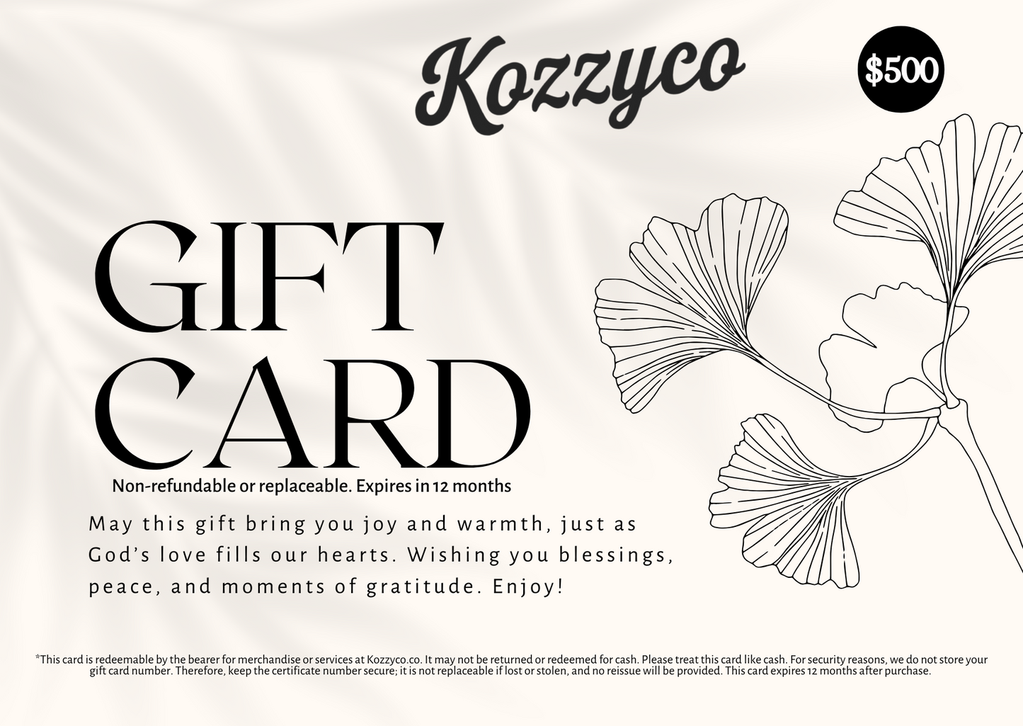 Kozzyco Digital Gift Card - Kozzyco