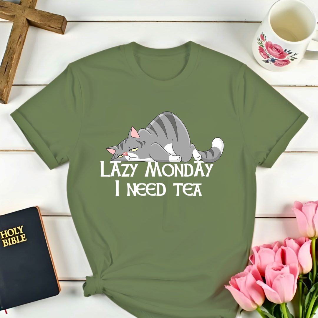 Lazy Monday I Need Tea T-Shirt