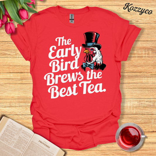 Early Bird Tea T-Shirt  Kozzyco