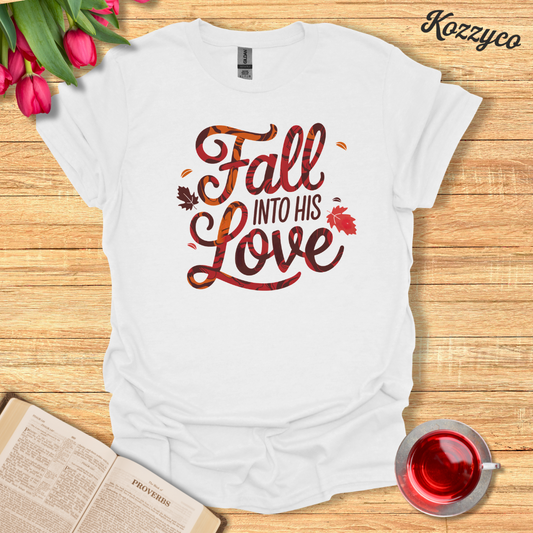 Fall Into His Love T-Shirt- Leaves  Kozzyco