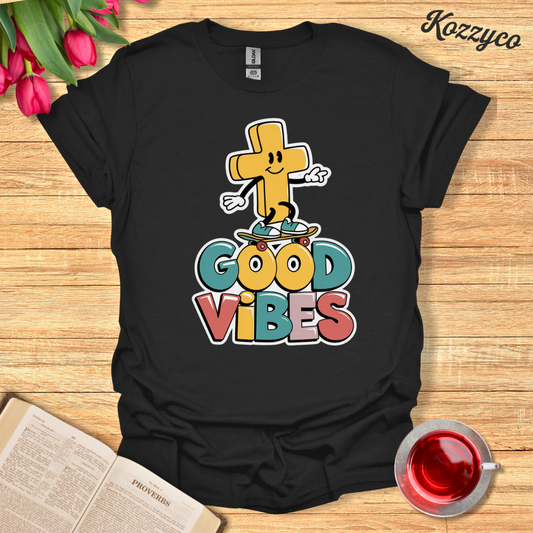 Good Vibes Skating Cross T-Shirt  Kozzyco