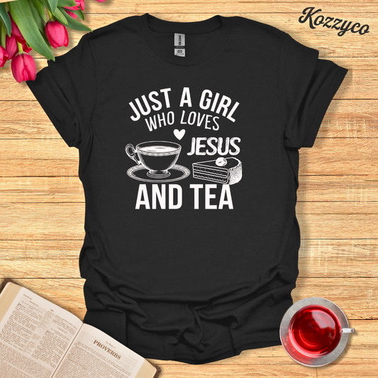 Girl, Jesus, Cake and Tea T-Shirt  Kozzyco