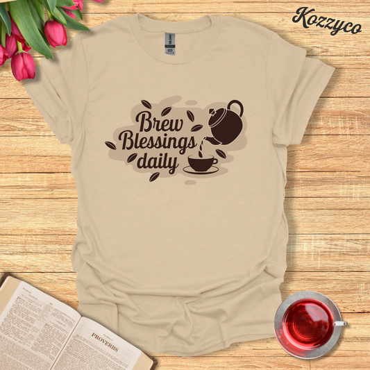 Brew Blessings Daily Teatime T-Shirt  Kozzyco