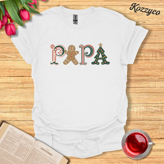 Gingerbread Papa Christmas T-Shirt  Kozzyco