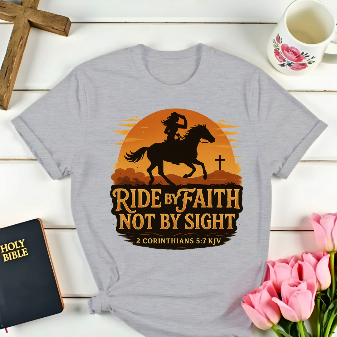 Cowgirl: Ride By FaithT-Shirt
