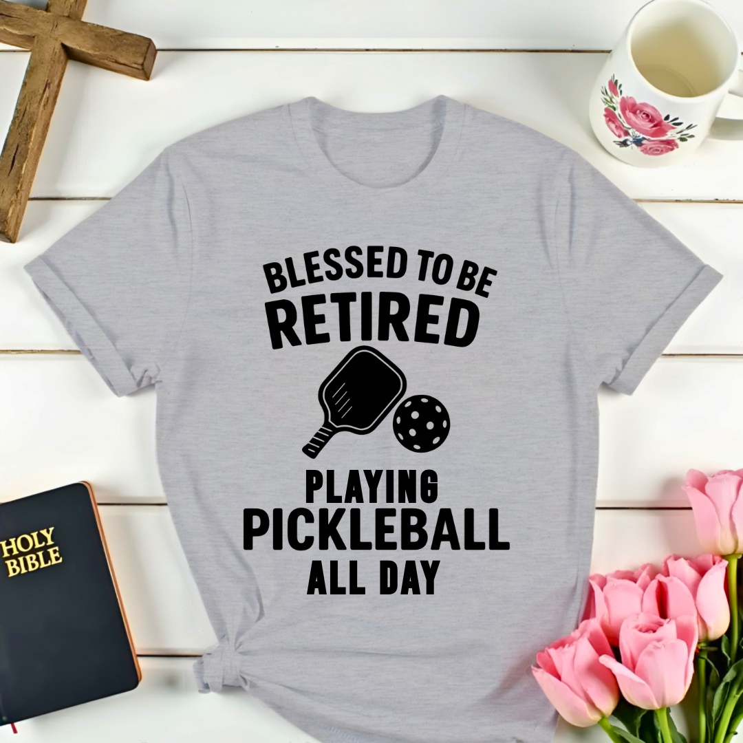 Retired Pickleball  Playing T-Shirt