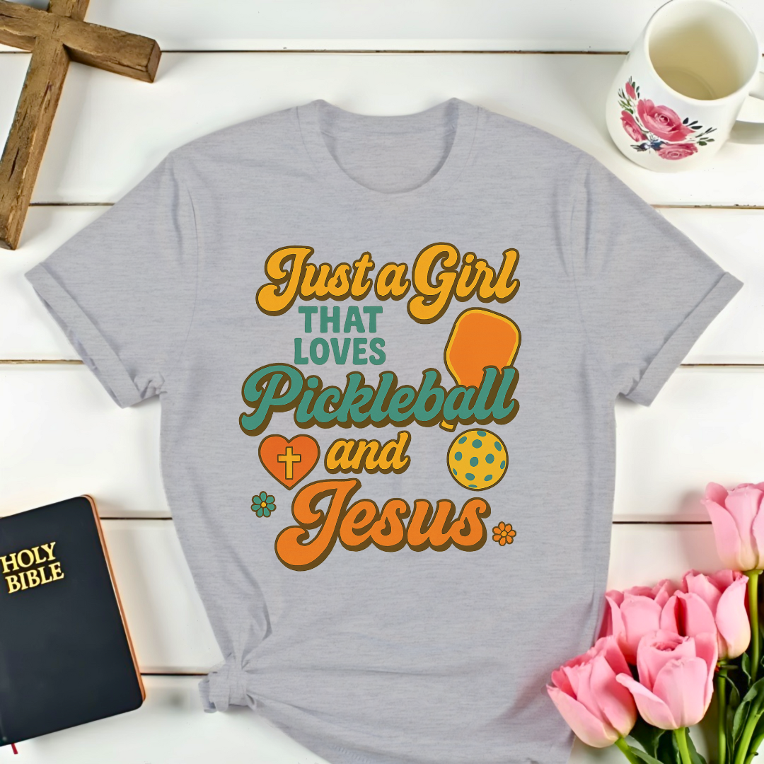 Loving Pickleball & Jesus T-Shirt