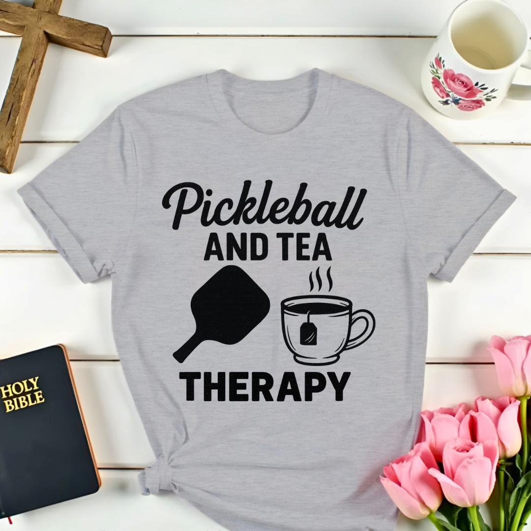Pickleball  and Tea Therapy T-Shirt