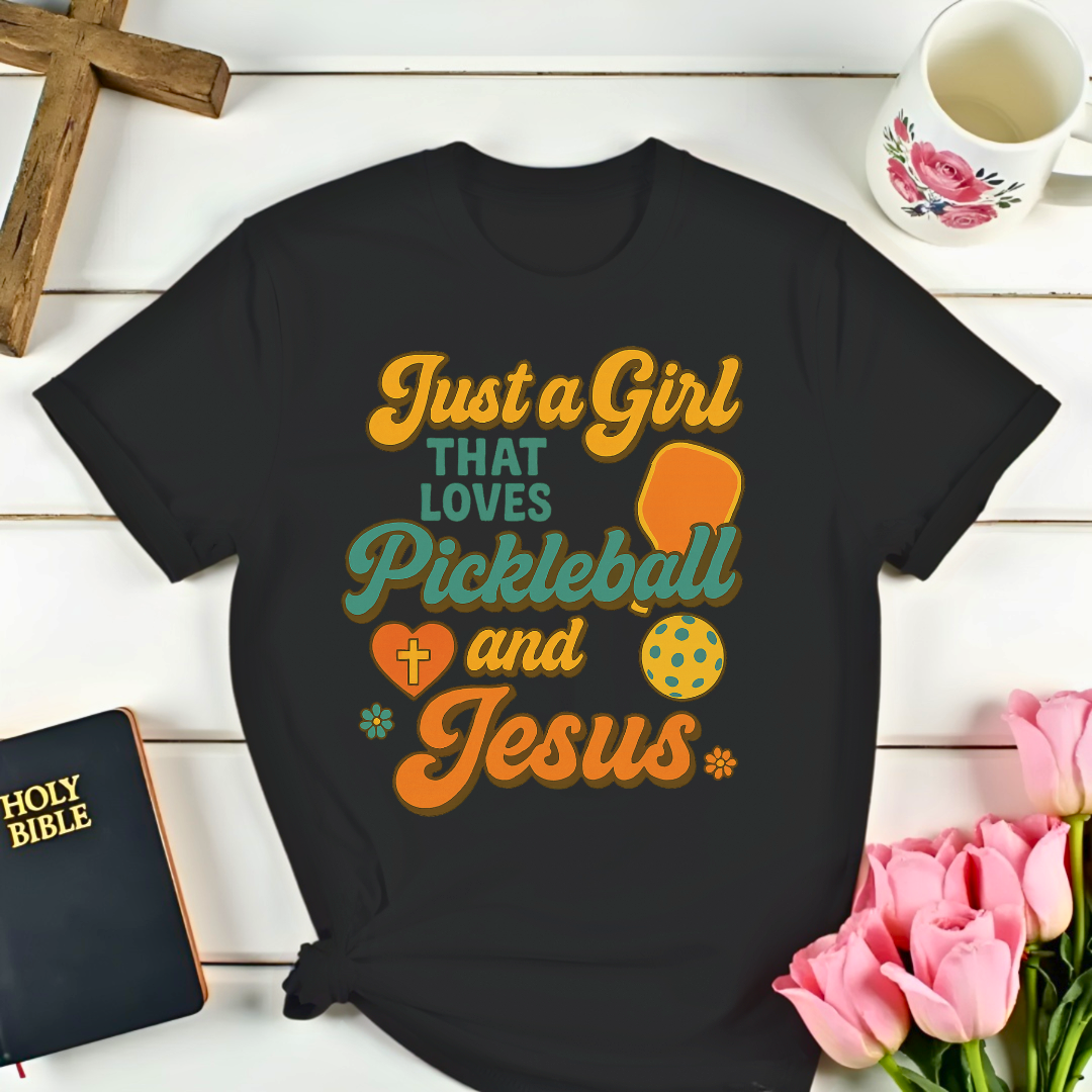 Loving Pickleball & Jesus T-Shirt