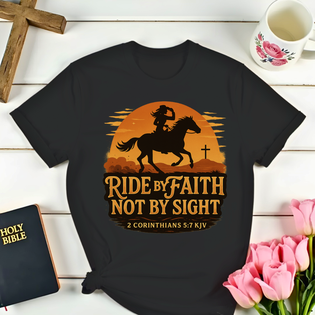 Cowgirl: Ride By FaithT-Shirt