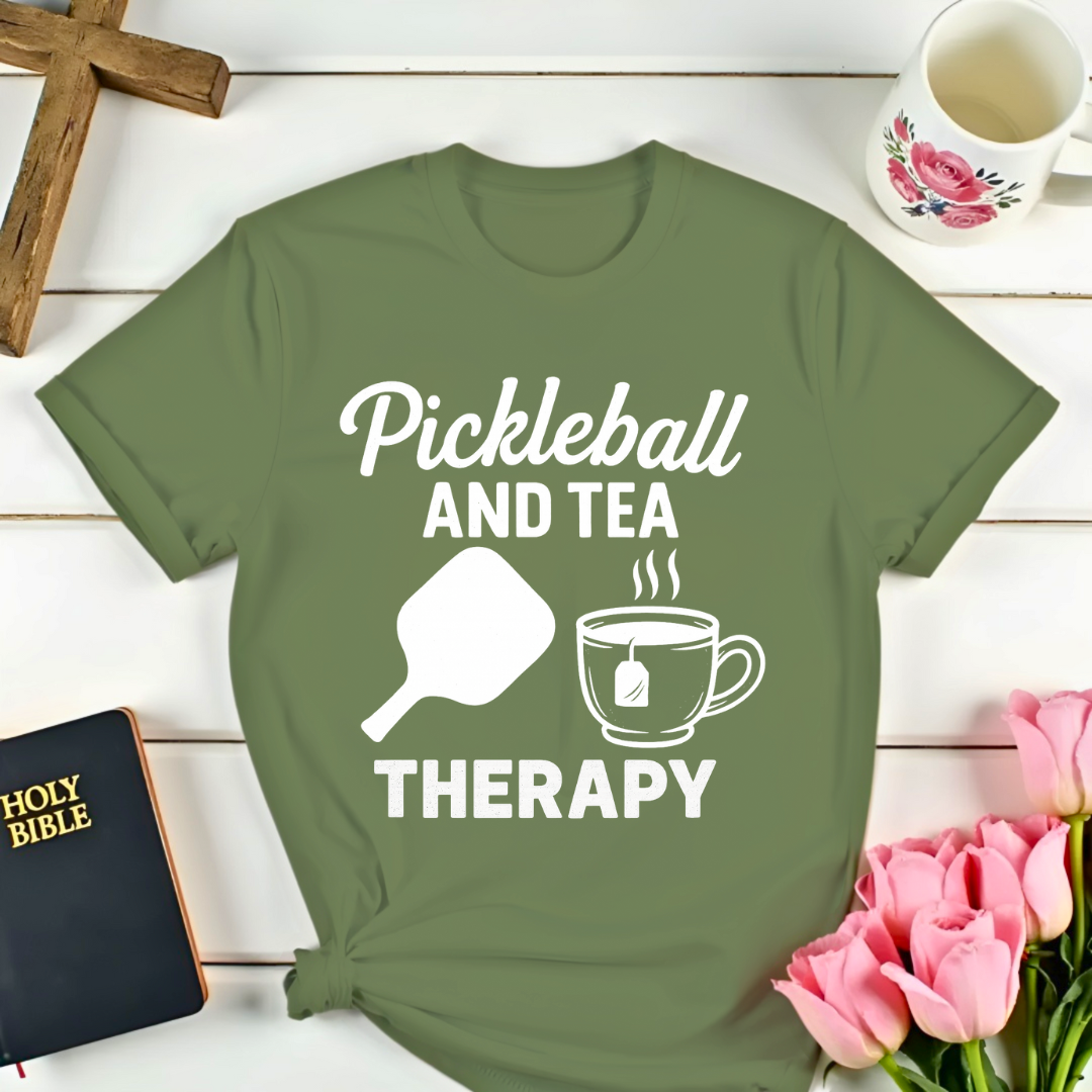 Pickleball  and Tea Therapy T-Shirt