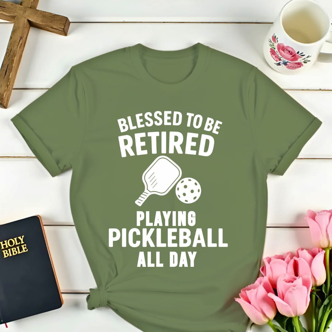 Retired Pickleball  Playing T-Shirt