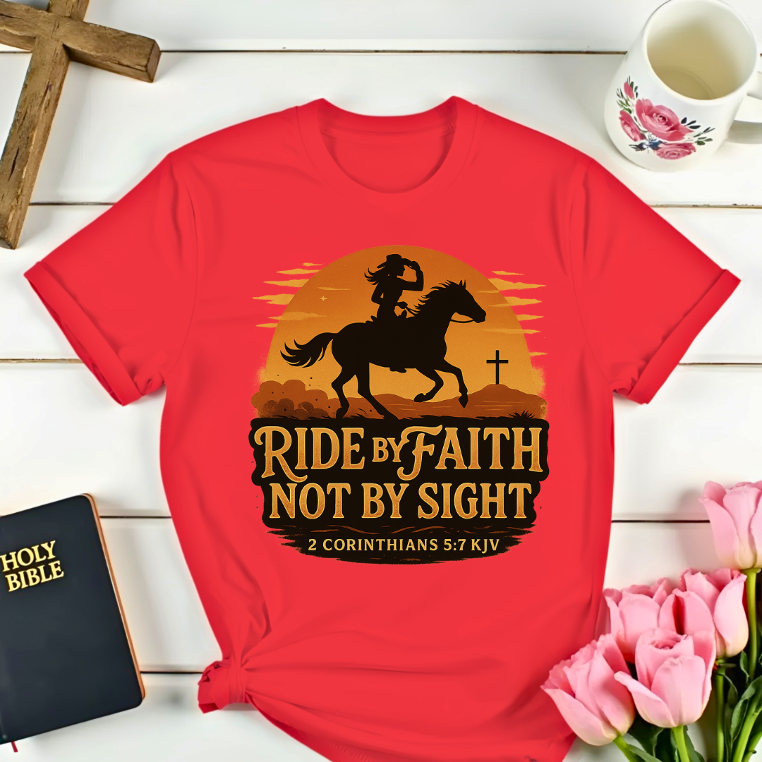 Cowgirl: Ride By FaithT-Shirt