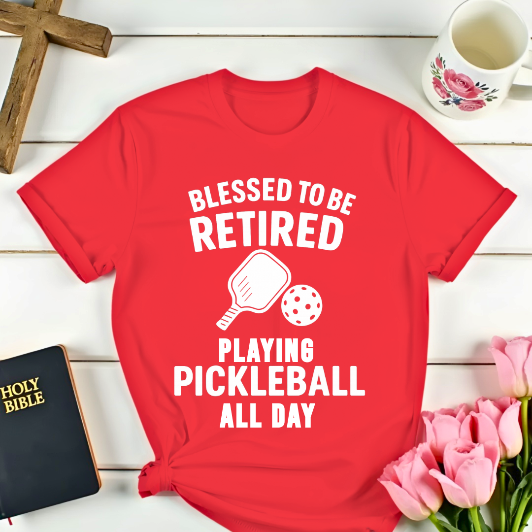 Retired Pickleball  Playing T-Shirt