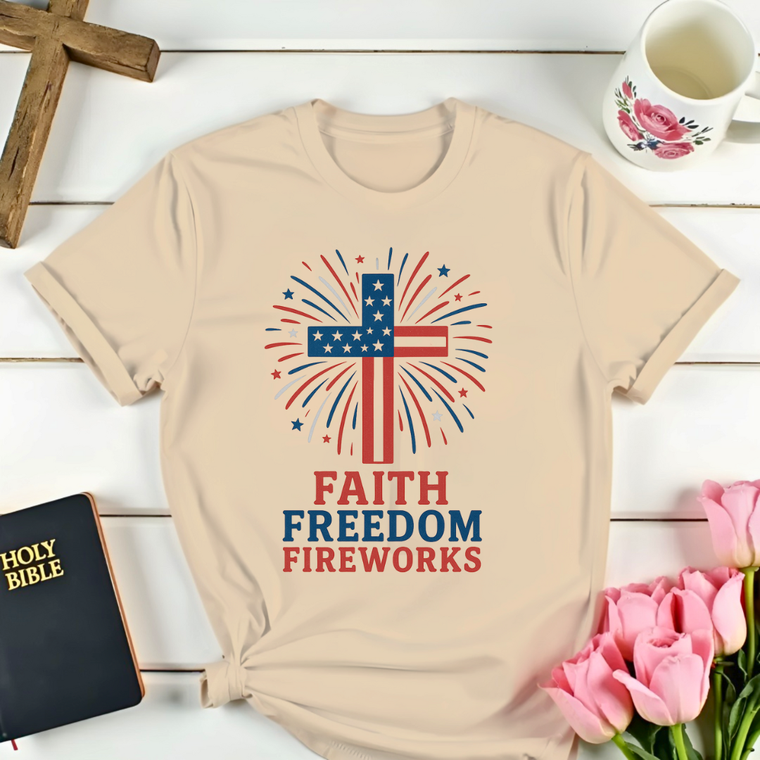 Faith Freedom Firework T-Shirt