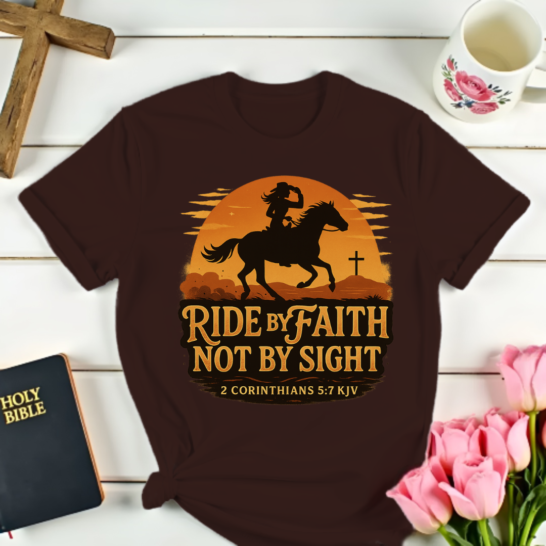 Cowgirl: Ride By FaithT-Shirt