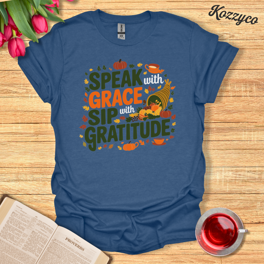 Gratitude Christian T-Shirt  Kozzyco