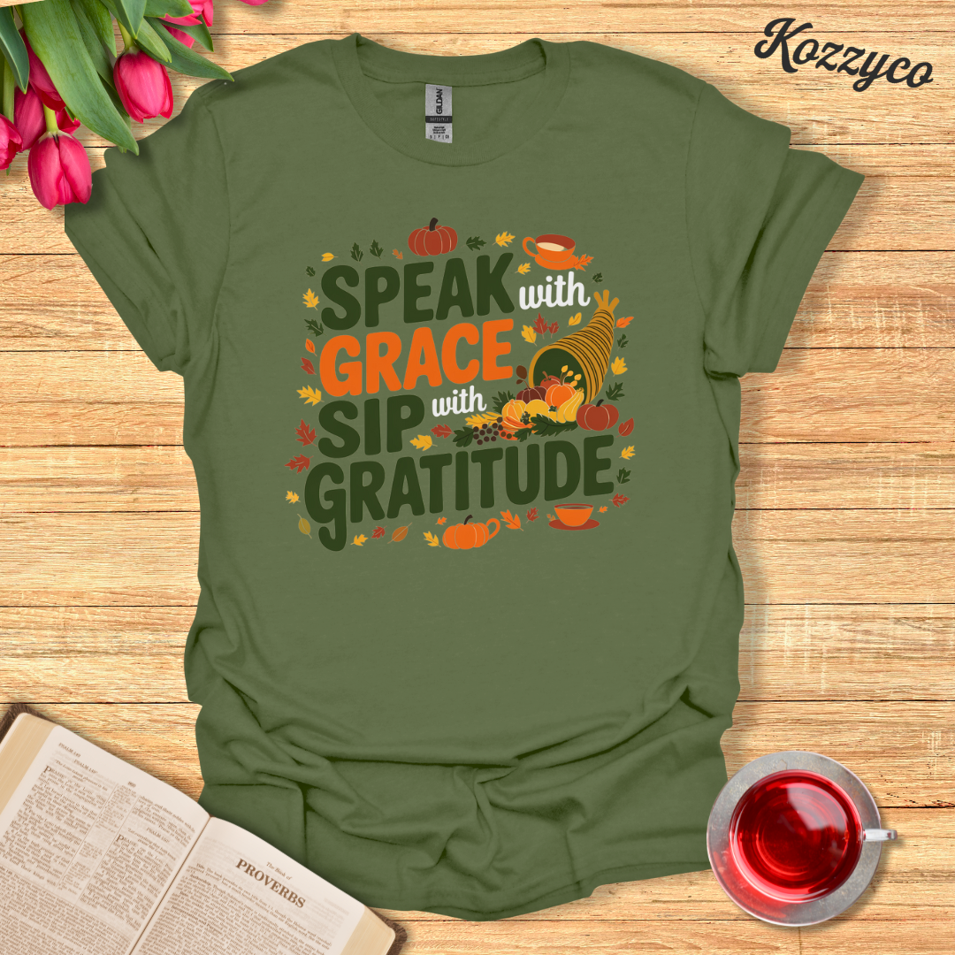 Gratitude Christian T-Shirt  Kozzyco