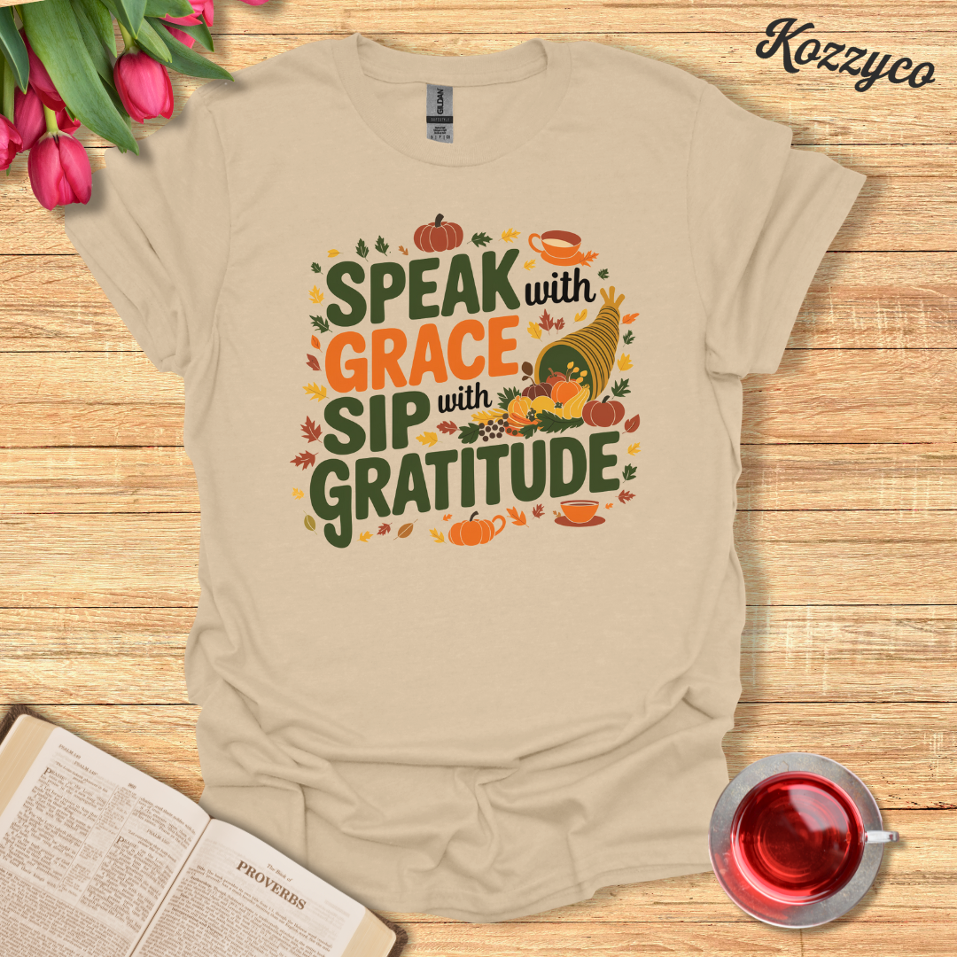 Gratitude Christian T-Shirt  Kozzyco