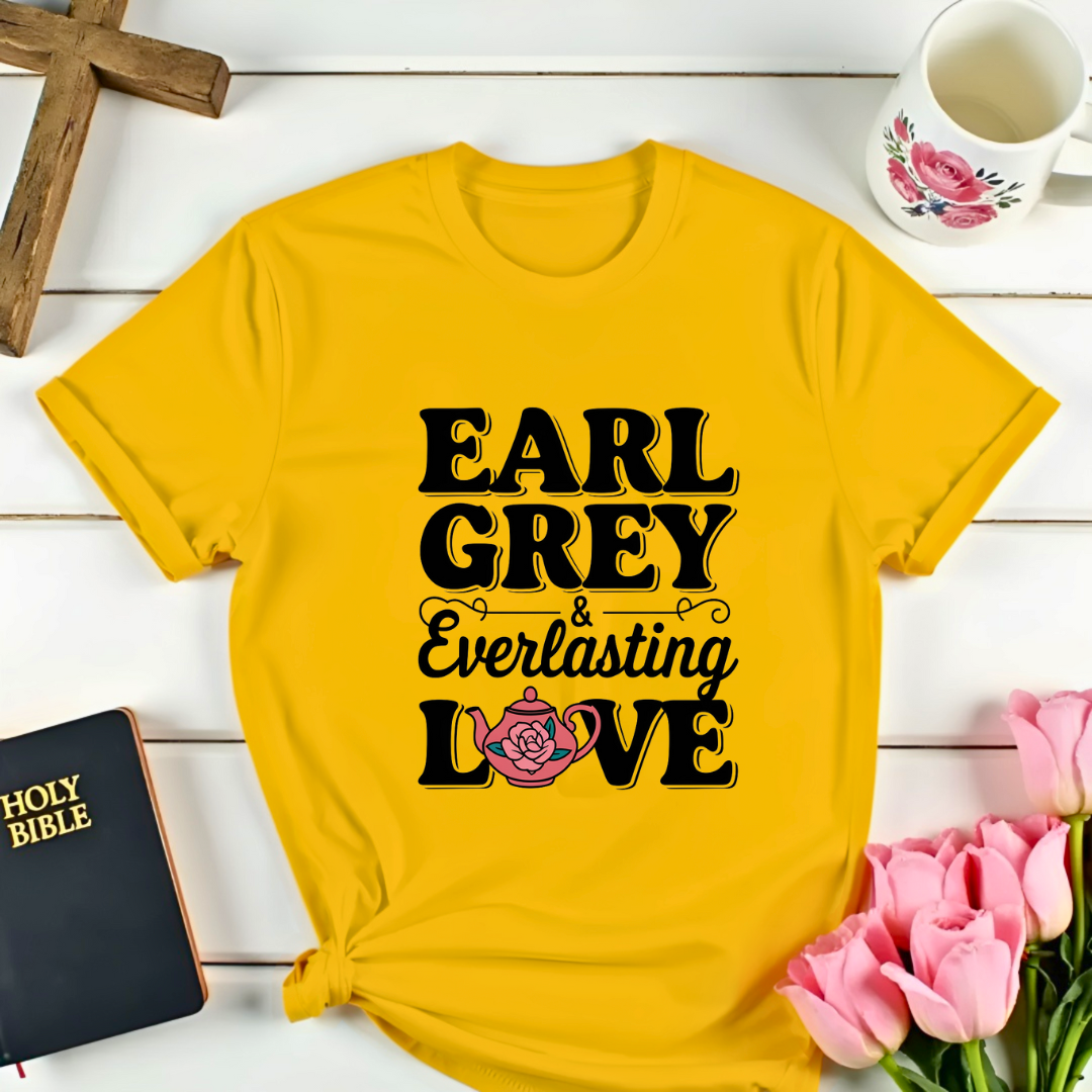 Jeremiah 31:3: Earl Grey Everlasting Love T-Shirt