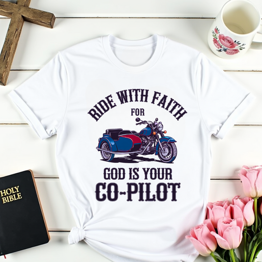 Ride With Faith Biker T-Shirt