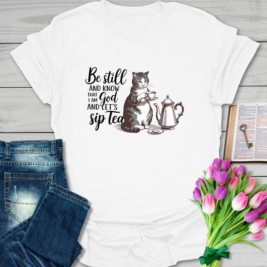 Psalm 46:10 Cat T-Shirt