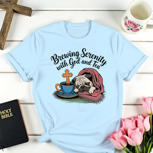 Brewing Serenity Pug T-Shirt