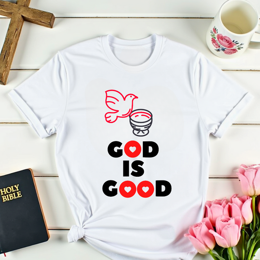 God Is Good T-Shirt- Hearts