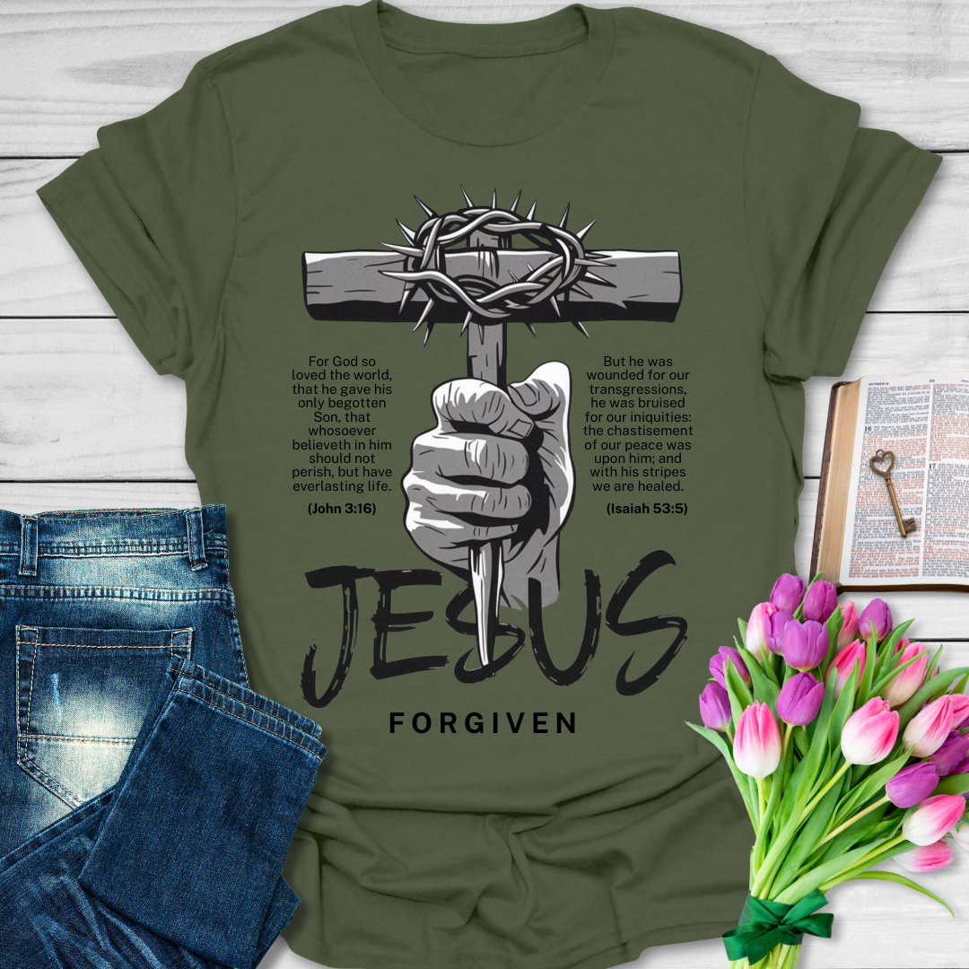 John 3:16 Forgiven Jesus T-Shirt