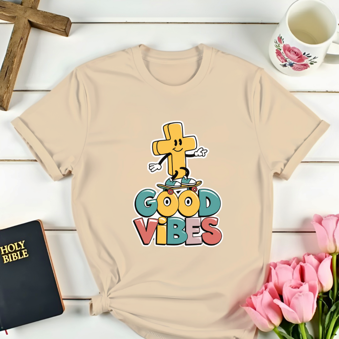 Good Vibes Skating Cross T-Shirt