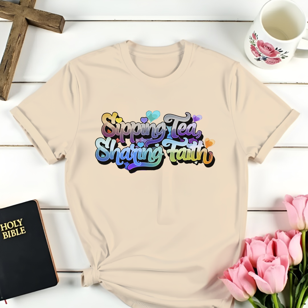 Sipping Tea Sharing Faith T-Shirt