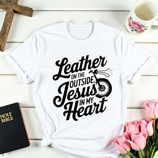 Jesus In My Biker's Heart T-Shirt