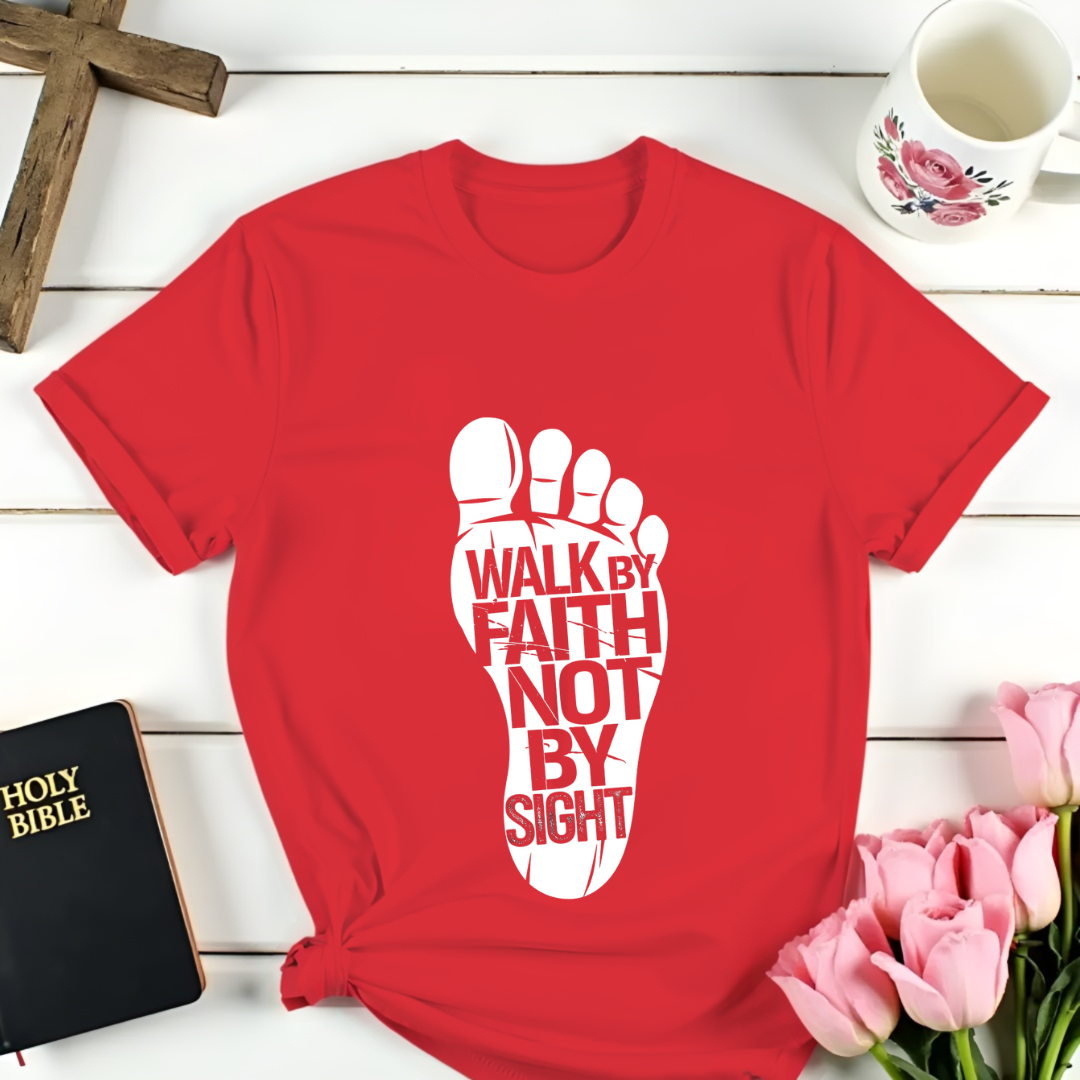 Walk By Faith Foot T-Shirt