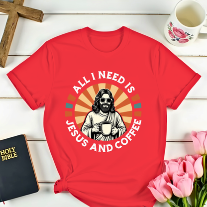 Retro Jesus and Coffee T-Shirt