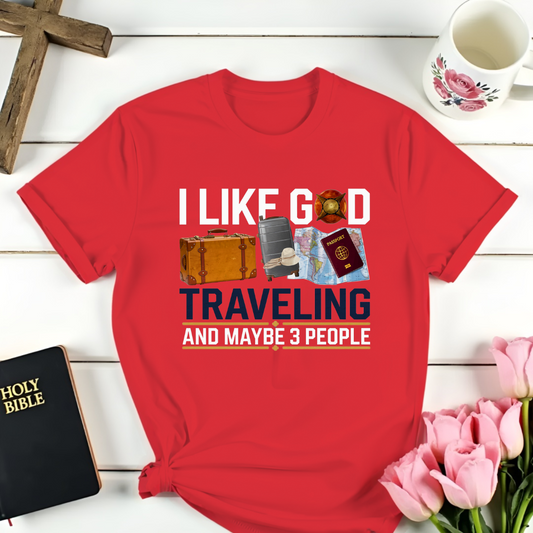 God Traveling & 3 People T-shirt