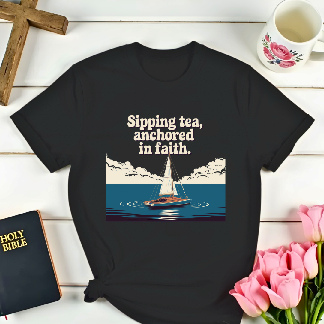 Anchored In Faith Sailing T-Shirt