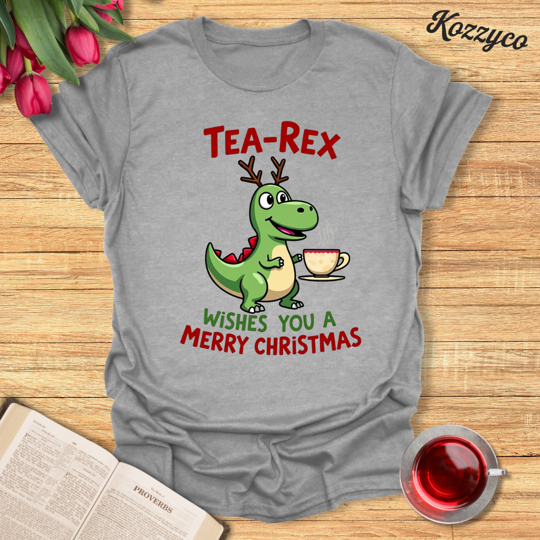 Tea- Rex Christmas T-Shirt