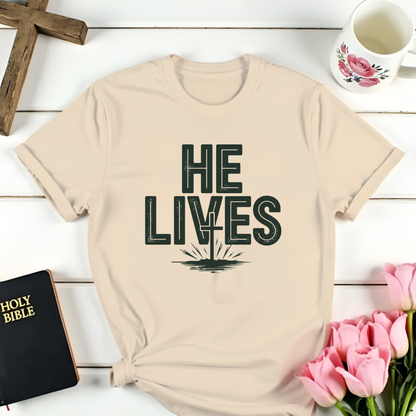 He Lives Cross T-Shirt