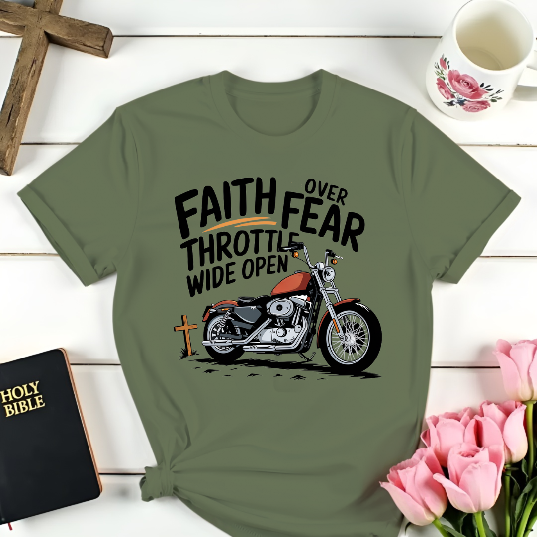 Faith Over Fear Biker T-Shirt