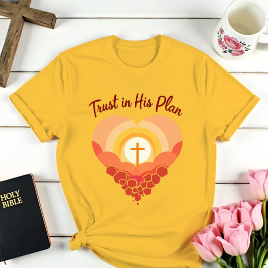 Trust In His Plan T-Shirt- Heart