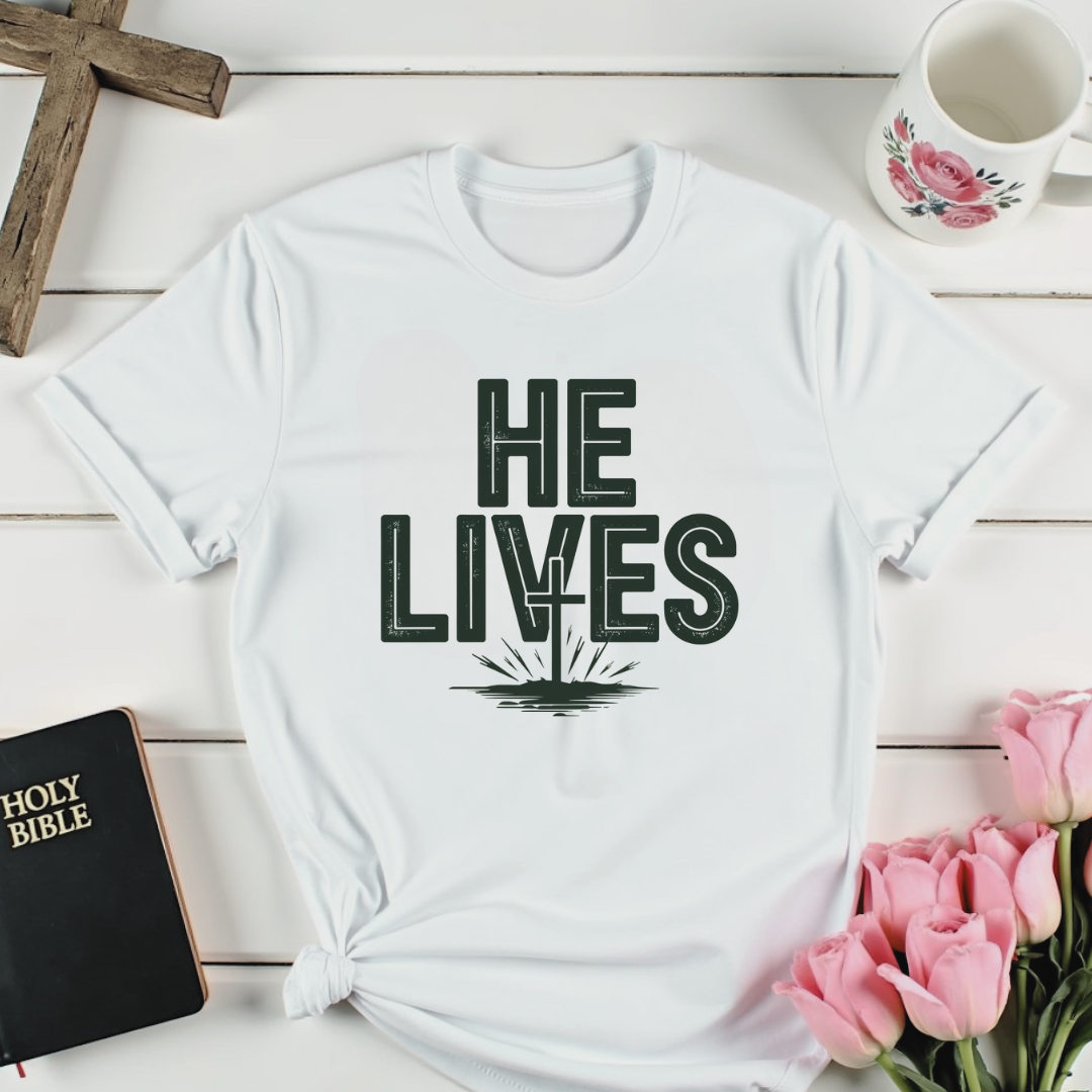 He Lives Cross T-Shirt