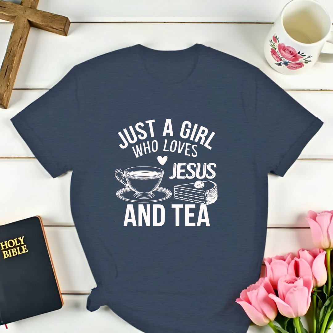 Girl, Jesus, Cake and Tea T-Shirt