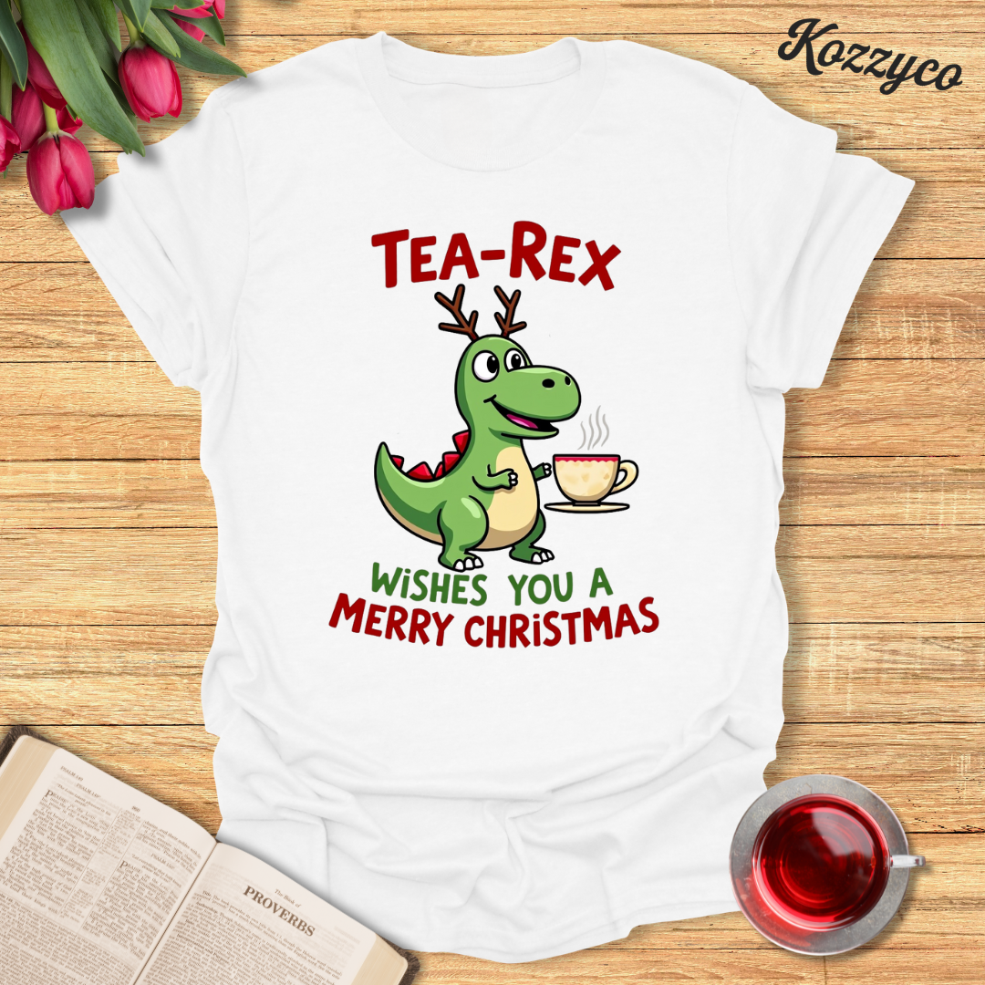 Tea- Rex Christmas T-Shirt